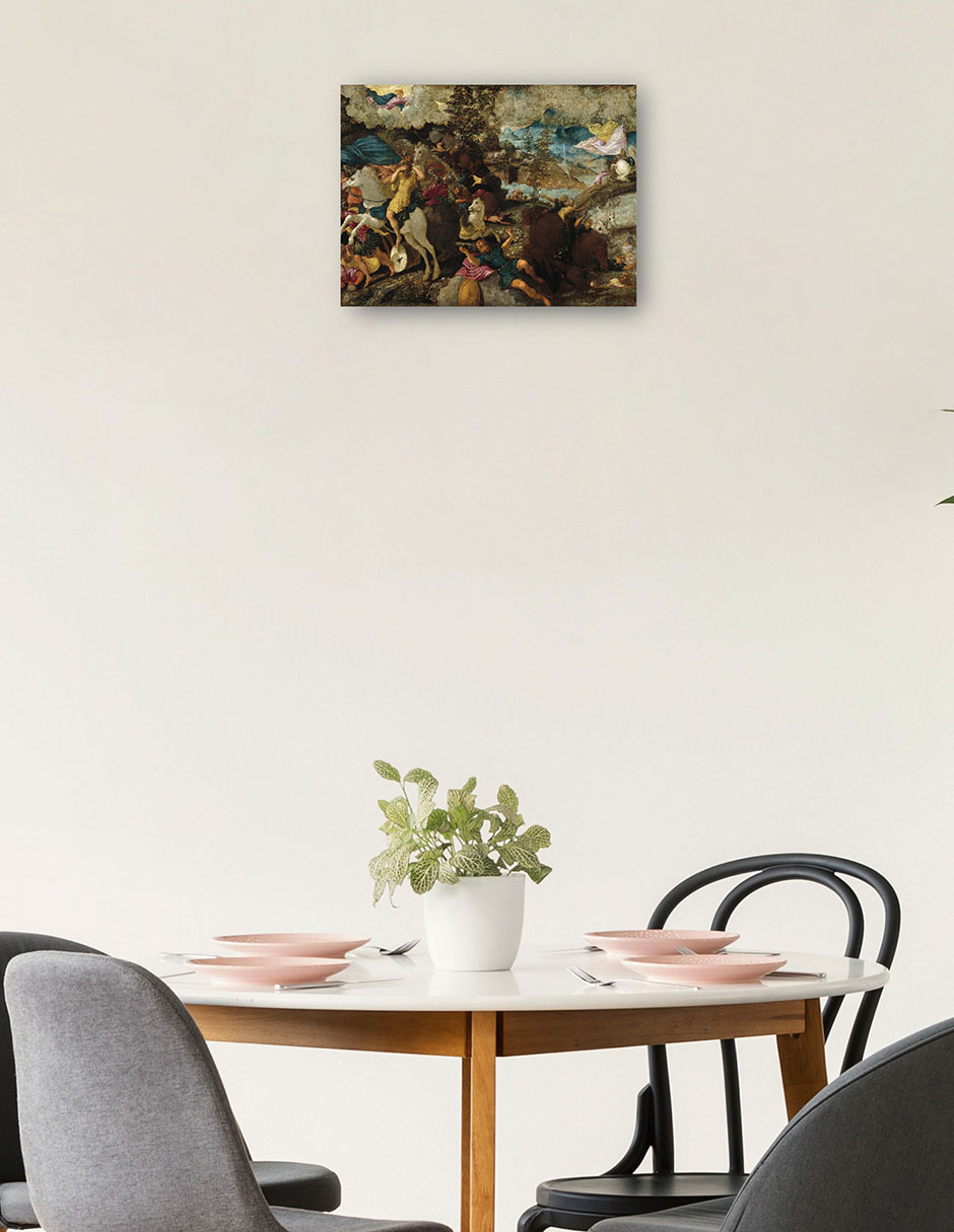 Foto 2 | Cuadro Decorativo - La Conversión De San Pablo (c. 1544)- Jacopo Tintoretto - Religión - 46x61 - Impresión En