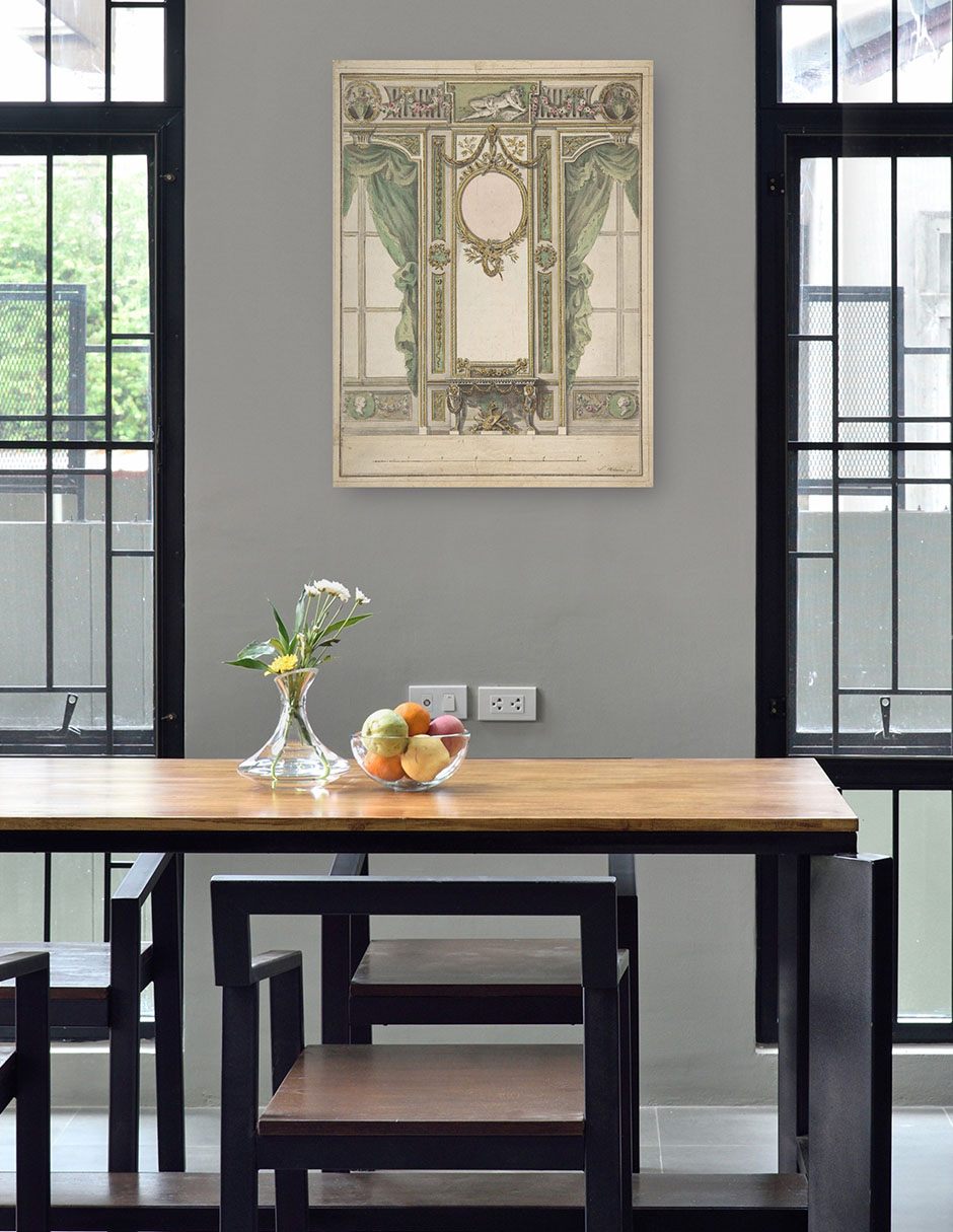 Foto 4 | Cuadro Decorativo - Diseño Del Interior De Un Palacio (1730-1797)- Workshop Of Leonardo Marini - Ciudades - 69x9