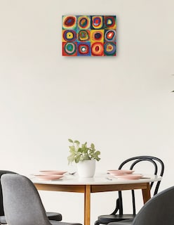 Foto 2 | Cuadro Decorativo - Cuadrado Con Anillos Konzentrischen (1913)- Wassily Kandinsky - Abstracto - 28x36 - Fine Art Tj