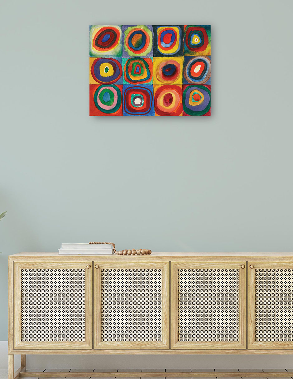 Foto 4 | Cuadro Decorativo - Cuadrado Con Anillos Konzentrischen (1913)- Wassily Kandinsky - Abstracto - 28x36 - Fine Art Tj