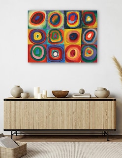 Foto 5 | Cuadro Decorativo - Cuadrado Con Anillos Konzentrischen (1913)- Wassily Kandinsky - Abstracto - 28x36 - Fine Art Tj