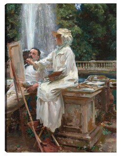 Foto 1 | Cuadro Decorativo - La Fuente, Villa Torlonia Frascati, Italia (1907)- John Singer Sargent - Paisaje - 69x92 - Fine Ar