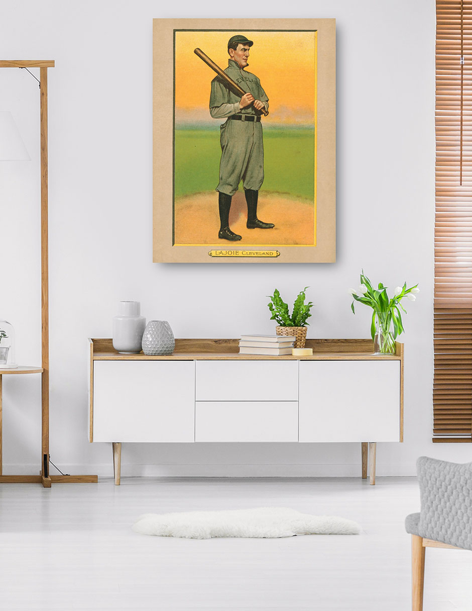 Foto 6 pulgar | Cuadro Decorativo - Nap Lajoie, Cleveland Naps, Retrato De Tarjeta De Béisbol- Library Of Congress - 69x92 - Fine Art T