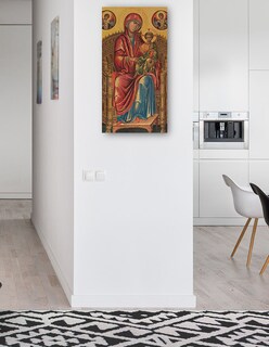 Foto 4 | Cuadro Decorativo - La Virgen Y El Niño En Un Trono Curvo, C. 1260/1280- Constantinople - Religión - 54x102 - Fine Ar