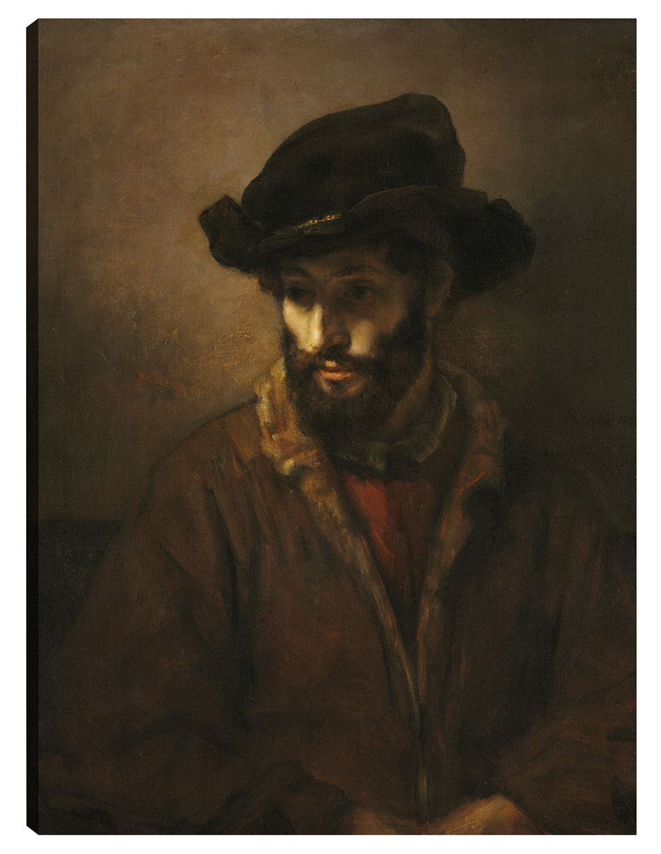 Foto 2 pulgar | Cuadro Decorativo - Un Hombre Barbudo Con Sombrero (c. 1655-1660)- Rembrandt Van Rijn - Fotografía - 46x61 - Fine Art T