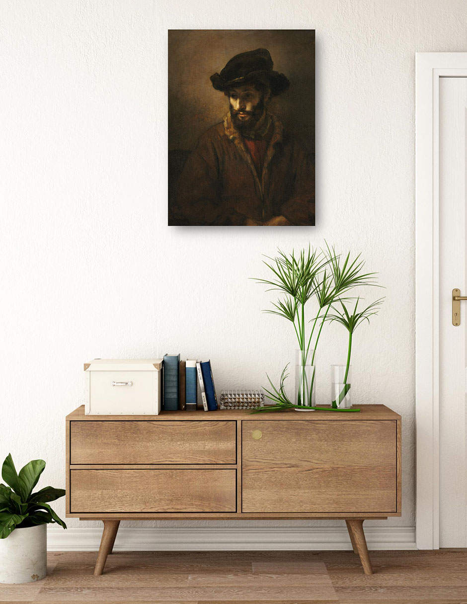 Foto 4 pulgar | Cuadro Decorativo - Un Hombre Barbudo Con Sombrero (c. 1655-1660)- Rembrandt Van Rijn - Fotografía - 46x61 - Fine Art T