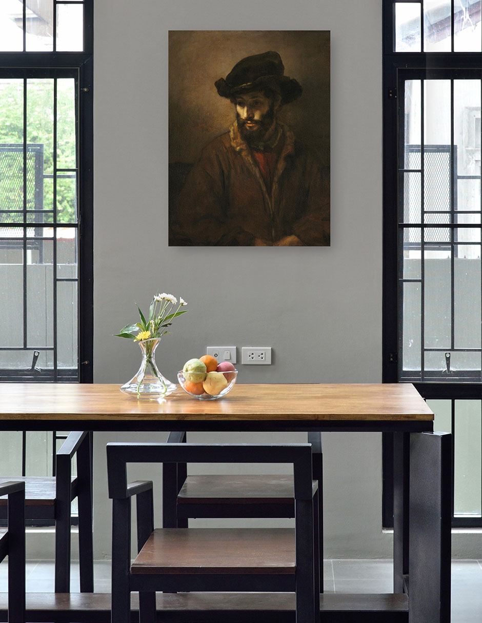 Foto 5 pulgar | Cuadro Decorativo - Un Hombre Barbudo Con Sombrero (c. 1655-1660)- Rembrandt Van Rijn - Fotografía - 46x61 - Fine Art T
