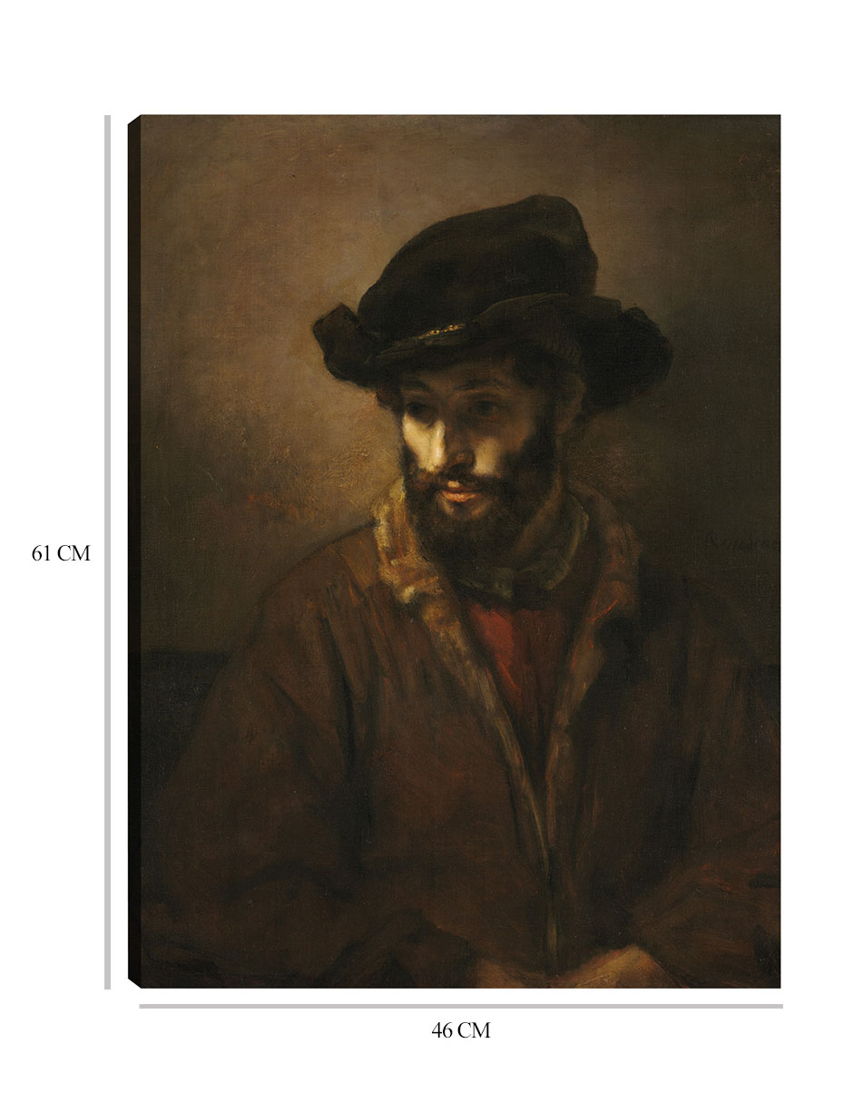 Foto 7 pulgar | Cuadro Decorativo - Un Hombre Barbudo Con Sombrero (c. 1655-1660)- Rembrandt Van Rijn - Fotografía - 46x61 - Fine Art T