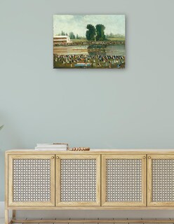 Foto 4 | Cuadro Decorativo - Escena De Remo: Multitudes Observando - E. Levy - 46x61 - Impresión En Lienzo - Fine Art Tj