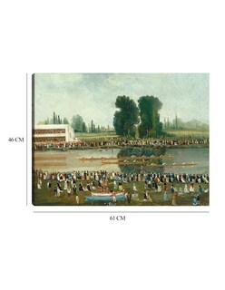 Foto 6 | Cuadro Decorativo - Escena De Remo: Multitudes Observando - E. Levy - 46x61 - Impresión En Lienzo - Fine Art Tj