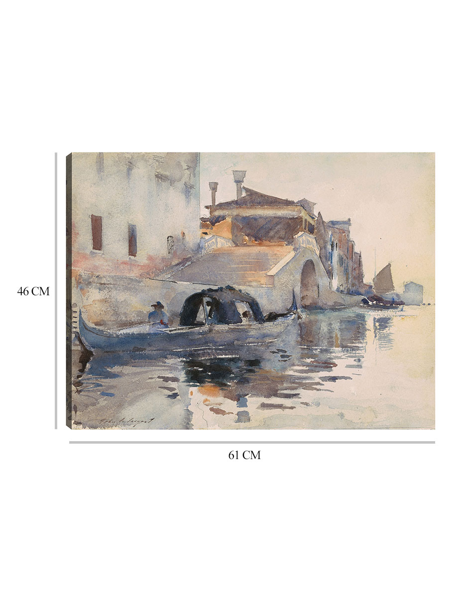 Foto 7 pulgar | Cuadro Decorativo - Punte Panada, Nuevas Fundaciones, Venecia (c. 1880)- John Singer Sargent - Ciudades - 46x61 - F