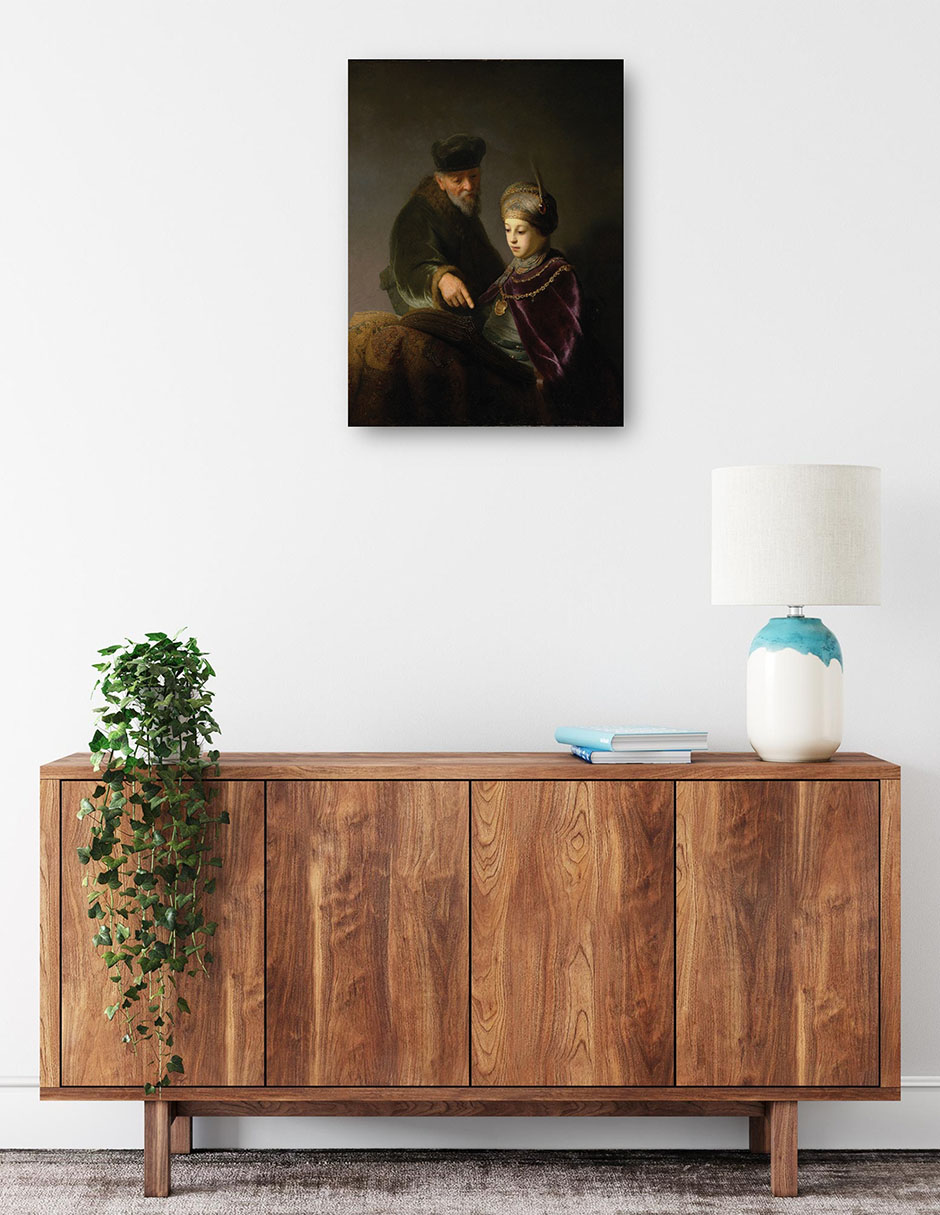 Foto 2 | Cuadro Decorativo - Un Joven Erudito Y Su Tutor (alrededor De 1629-1630)- Rembrandt Van Rijn - Fotografía - 69x9
