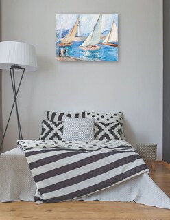 Foto 3 | Cuadro Decorativo - Inicio De Regatas En El Sur, St. Tropez (década De 1920)- Henri Lebasque - Costa - 28x36 - Fine A