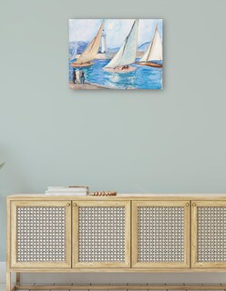 Foto 4 | Cuadro Decorativo - Inicio De Regatas En El Sur, St. Tropez (década De 1920)- Henri Lebasque - Costa - 28x36 - Fine A