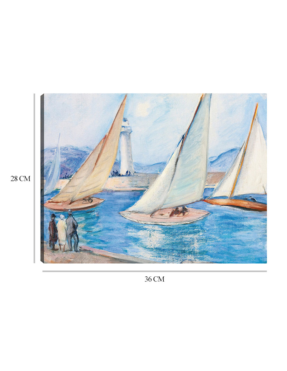 Foto 7 pulgar | Cuadro Decorativo - Inicio De Regatas En El Sur, St. Tropez (década De 1920)- Henri Lebasque - Costa - 28x36 - Fine A