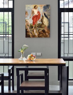 Foto 4 | Cuadro Decorativo - Santa Teresa De Ávila Intercediendo Por Las Almas Del Purgatorio- Peter Paul Rubens - 46x61 -