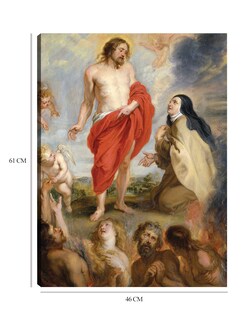 Foto 6 | Cuadro Decorativo - Santa Teresa De Ávila Intercediendo Por Las Almas Del Purgatorio- Peter Paul Rubens - 46x61 -