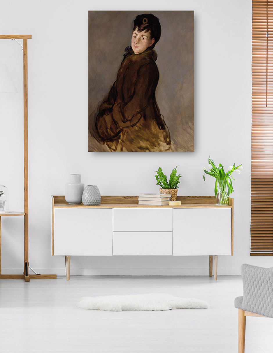 Foto 6 pulgar | Cuadro Decorativo - Retrato De Isabelle Lemonnier Con Manguito (alrededor De 1879-80)- Edouard Manet - 28x36 - Fine Ar