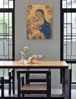 Foto 4 | Cuadro Decorativo - La Virgen Y El Niño Con San Jerónimo, San Bernardino Y Ángeles,- Sano Di Pietro - 77x102 - Fine