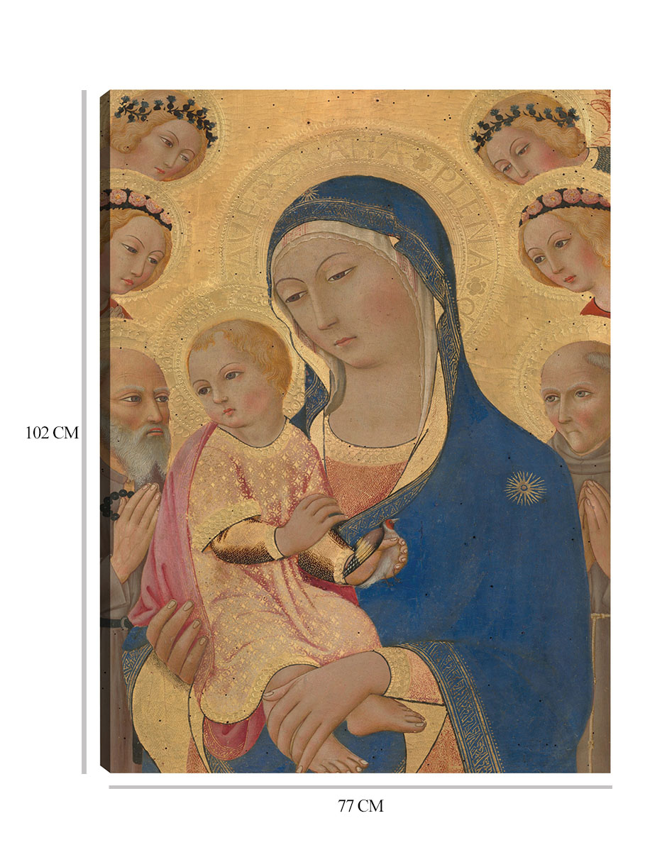 Foto 7 pulgar | Cuadro Decorativo - La Virgen Y El Niño Con San Jerónimo, San Bernardino Y Ángeles,- Sano Di Pietro - 77x102 - Fine