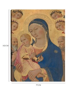 Foto 6 | Cuadro Decorativo - La Virgen Y El Niño Con San Jerónimo, San Bernardino Y Ángeles,- Sano Di Pietro - 77x102 - Fine