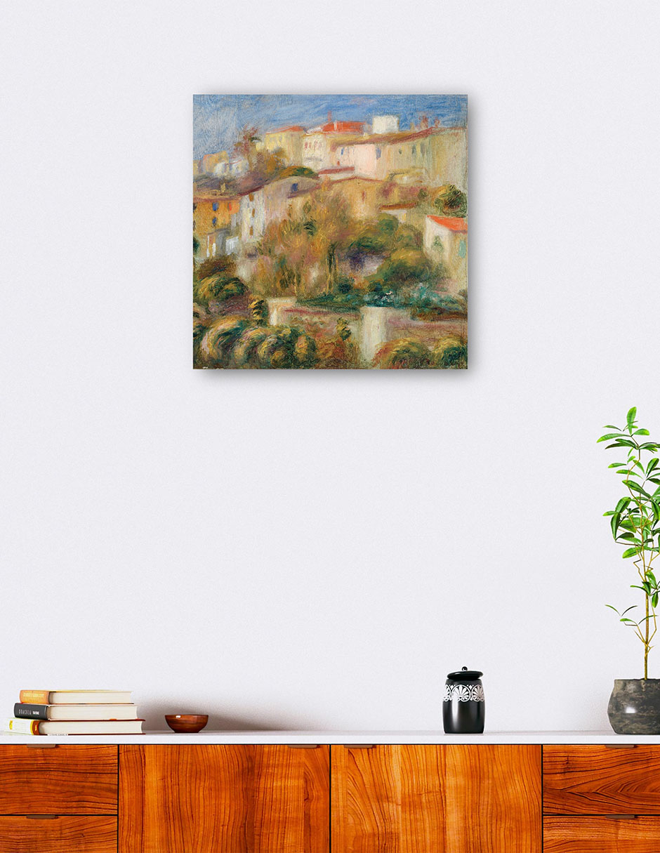 Foto 6 pulgar | Cuadro Decorativo - Casas En Una Colina (groupe De Maisons Sur Un Coteau) (1908)- Pierre-auguste Renoir - 51x51 - F