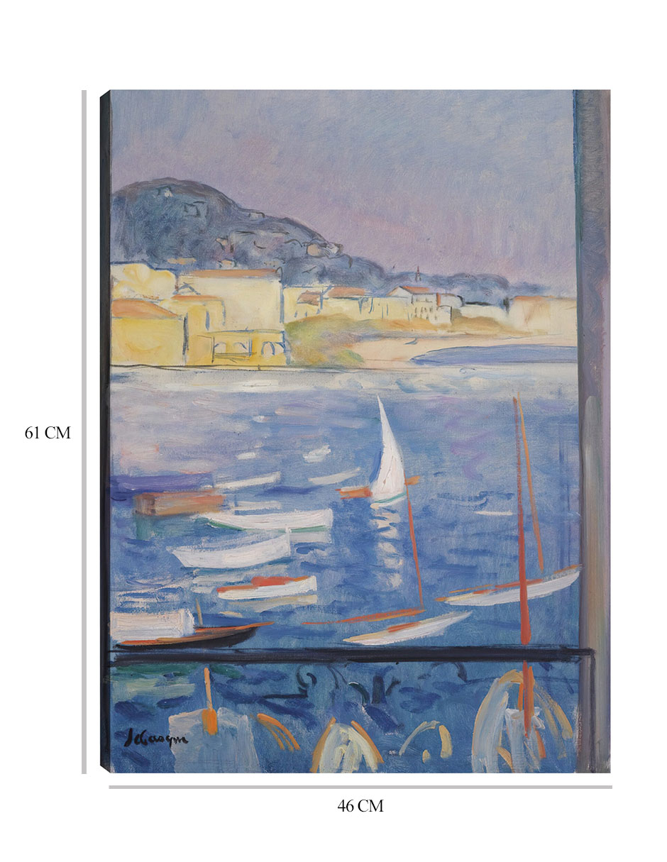 Foto 7 pulgar | Cuadro Decorativo - Villefranche-sur-mer, Fenêtre Ouverte Sur Le Port (1926)- Henri Lebasque - Costa - 46x61 - Fine A