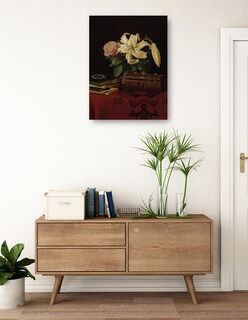 Foto 3 | Cuadro Decorativo - Naturaleza Muerta Sobre La Mesa De Trabajo De Una Dama (1868)- Ferdinand Von Wright - 46x61 - F