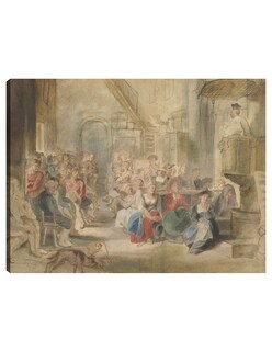 Foto 1 | Cuadro Decorativo - Un Sermón En La Iglesia De Un Pueblo (ca. 1630)- Peter Paul Rubens - Religión - 69x92 - Fine Art Tj