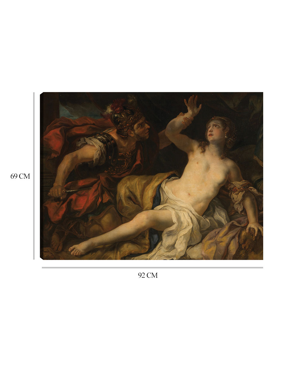Foto 7 pulgar | Cuadro Decorativo - Tarquinio Y Lucrecia (1692)- Johann Michael Rottmayr - Fotografía - 69x92 - Impresión En L