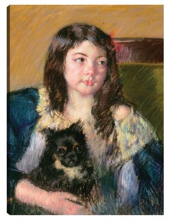 Foto 1 | Cuadro Decorativo - Françoise, Sosteniendo Un Perrito, Mirando Hacia La Derecha (1909)- Mary Cassatt - 69x92 - Fine A