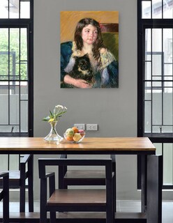 Foto 4 | Cuadro Decorativo - Françoise, Sosteniendo Un Perrito, Mirando Hacia La Derecha (1909)- Mary Cassatt - 69x92 - Fine A