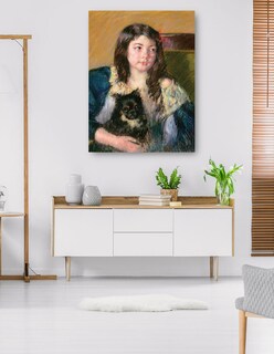 Foto 5 | Cuadro Decorativo - Françoise, Sosteniendo Un Perrito, Mirando Hacia La Derecha (1909)- Mary Cassatt - 69x92 - Fine A