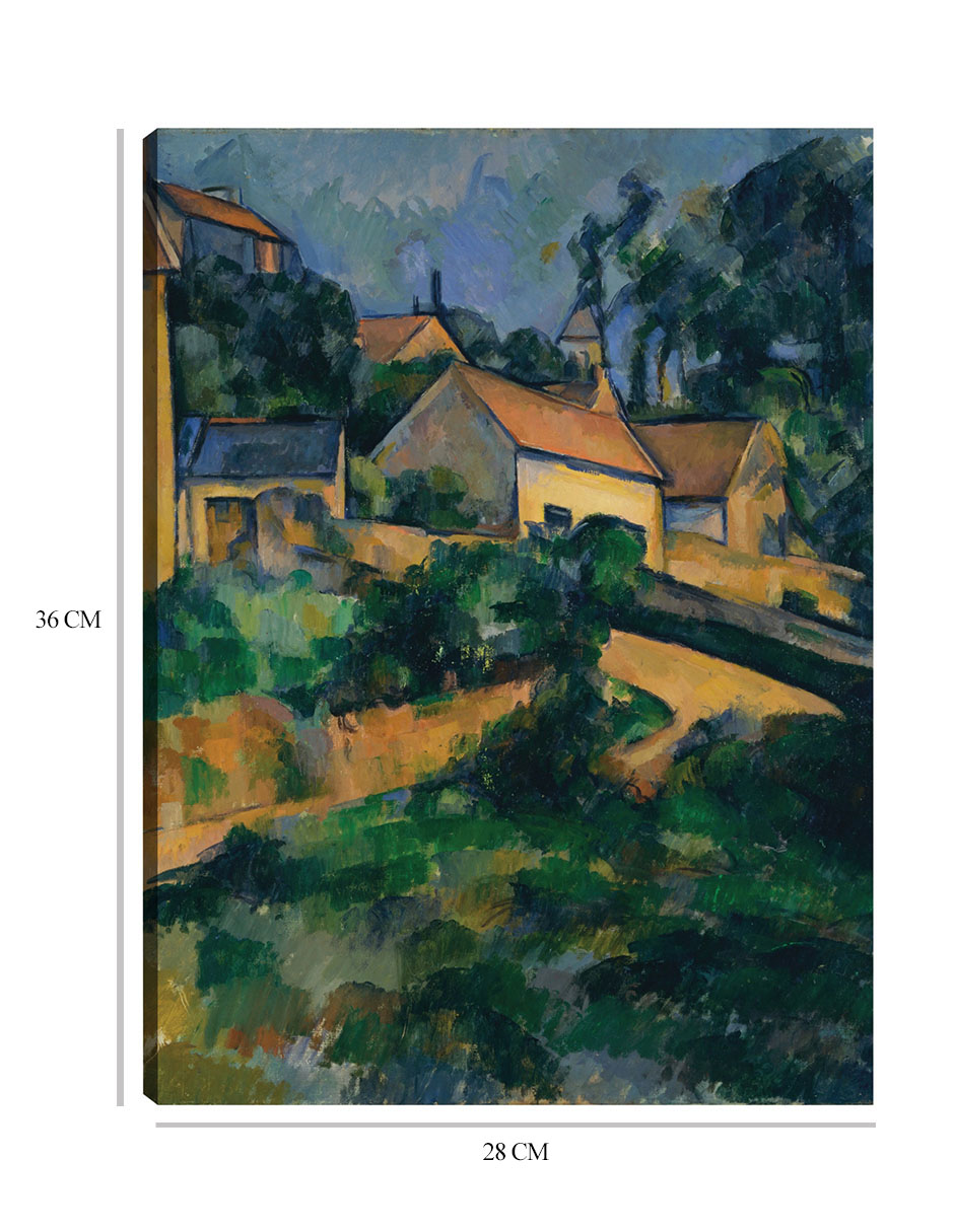 Foto 7 pulgar | Cuadro Decorativo - Girando La Carretera En Montgeroult (1898)- Paul Cézanne - Paisaje - 28x36 - Impresión En