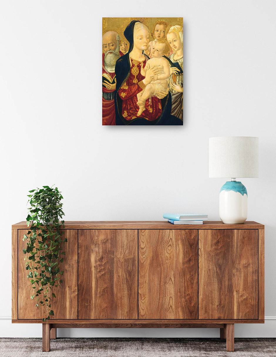 Foto 2 | Cuadro Decorativo - La Virgen Y El Niño Con San Jerónimo, Santa Catalina - Matteo Di Giovanni - 46x61 - Fine Art Tj