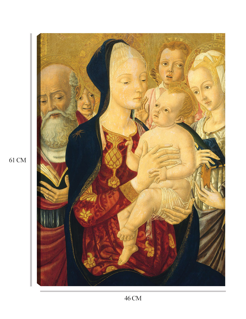 Foto 7 pulgar | Cuadro Decorativo - La Virgen Y El Niño Con San Jerónimo, Santa Catalina - Matteo Di Giovanni - 46x61 - Fine Art Tj