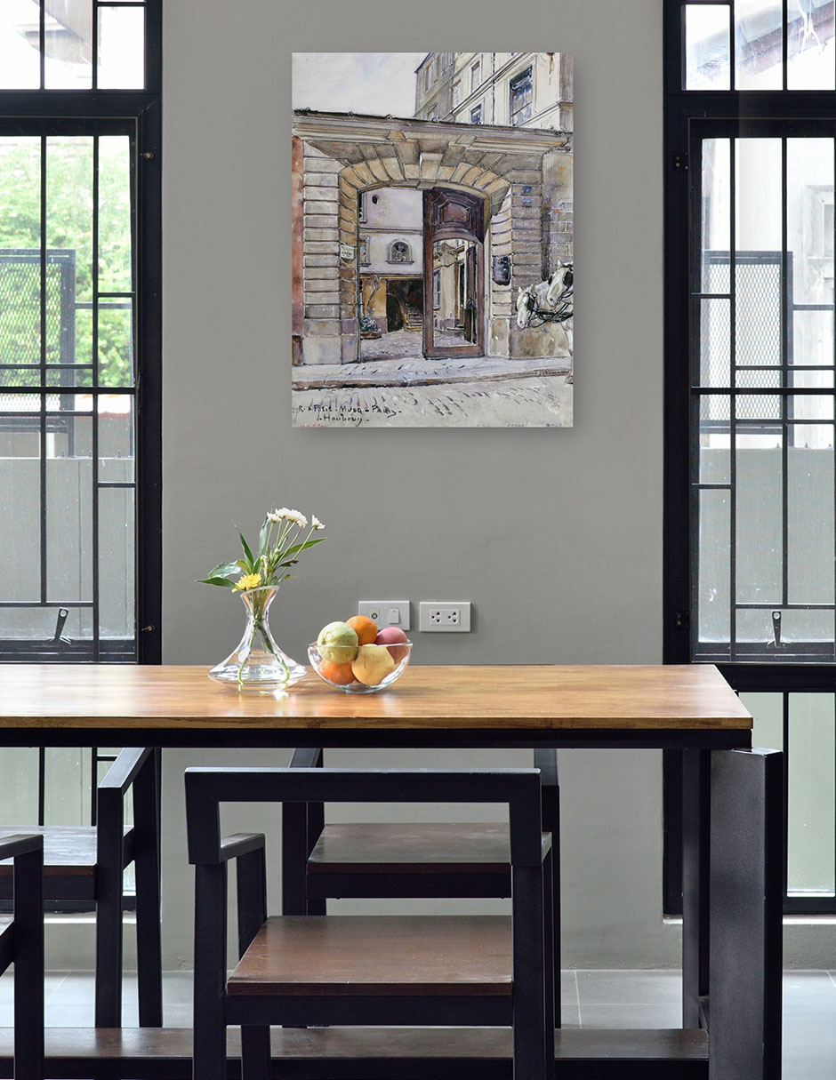 Foto 5 pulgar | Cuadro Decorativo - 27, Calle Del Petit-musc. París (1895 – 1905)- Frédéric Houbron - Ciudades - 28x36 - Fine Art Tj