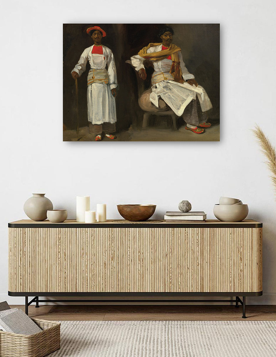 Foto 5 | Cuadro Decorativo - Dos Estudios De Un Indio De Calcuta, Sentado Y De Pie C. 1823/1824- Eugène Delacroix - 69x92