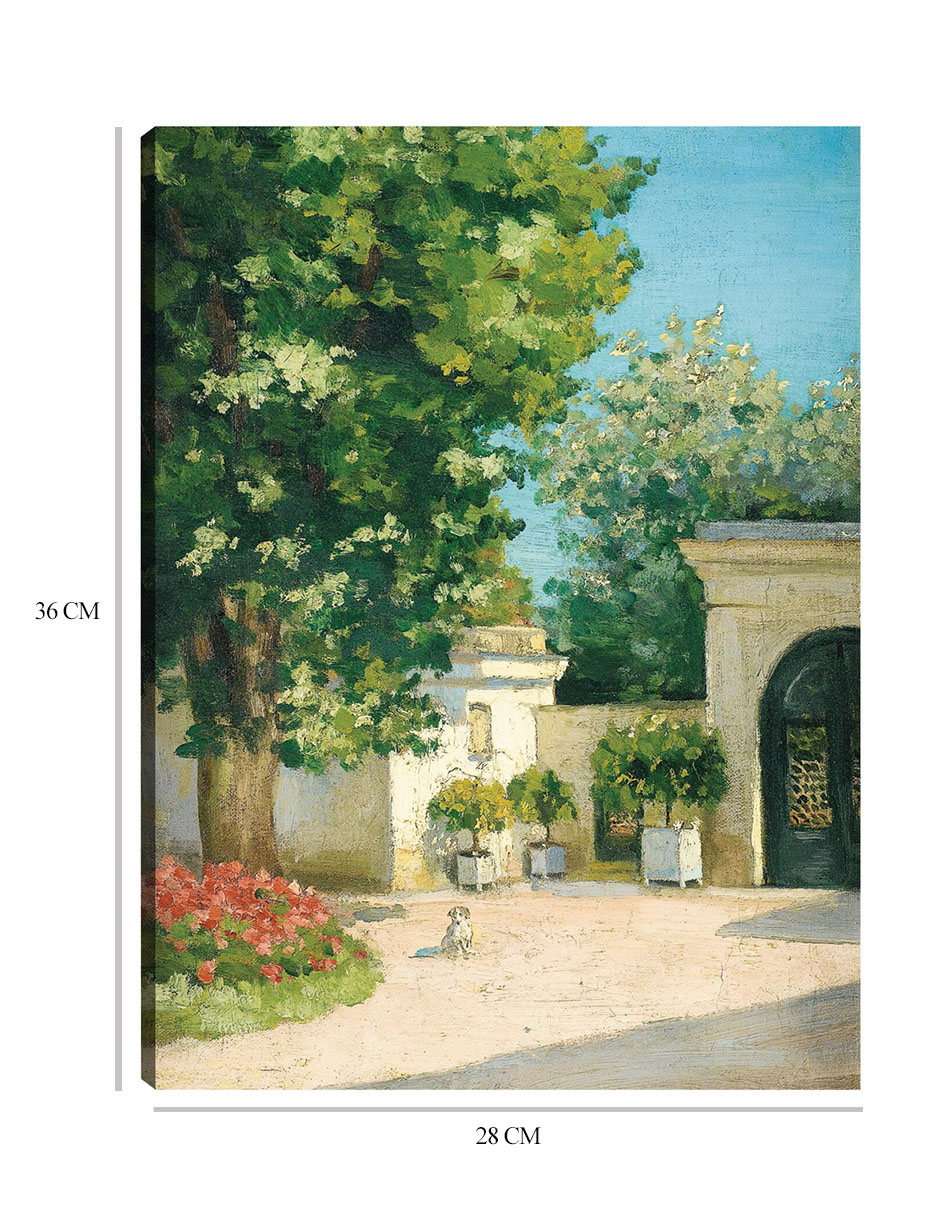 Foto 7 pulgar | Cuadro Decorativo - El Pórtico De La Casa Familiar (hacia 1875)- Gustave Caillebotte - Paisaje - 28x36 - Fine Art Tj