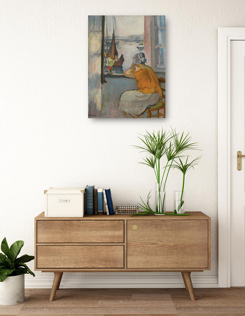 Foto 4 pulgar | Cuadro Decorativo - Jeune Femme Devant La Fenêtre Ouverte À L&#39,île D&#39,yeu- Henri Lebasque - 28x36 - Fine Art Tj