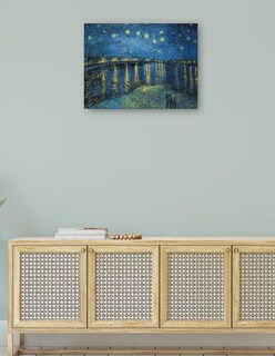 Foto 4 | Cuadro Decorativo - Noche Estrellada Sobre El Ródano (1888)- Vincent Van Gogh - Paisaje - 77x102-impresión En