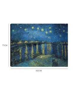 Foto 6 | Cuadro Decorativo - Noche Estrellada Sobre El Ródano (1888)- Vincent Van Gogh - Paisaje - 77x102-impresión En