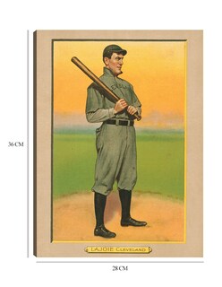 Foto 6 | Cuadro Decorativo - Nap Lajoie, Cleveland Naps, Retrato De Tarjeta De Béisbol- Library Of Congress - 28x36 - Fine Art T