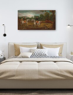Foto 5 | Cuadro Decorativo - El Inicio De La Caza, C. 1800- American 19th Century - Fotografía - 34x64 - Impresión En L