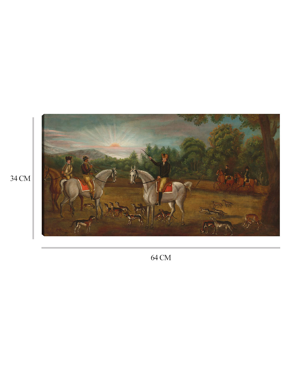Foto 6 | Cuadro Decorativo - El Inicio De La Caza, C. 1800- American 19th Century - Fotografía - 34x64 - Impresión En L