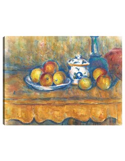 Foto 1 | Cuadro Decorativo - Stillleben Mit Blauer Flasche, Zuckerdose Und Äpfeln (1900-1902)- Paul Cézanne - 69x92 - Fine Art