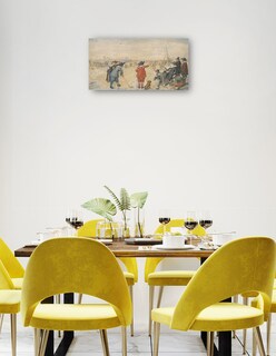 Foto 3 | Cuadro Decorativo - Juegos De Invierno En El Río Helado Ijssel- Hendrick Avercamp - Fotografía - 46x89 - Fine Art Tj
