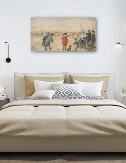 Foto 5 | Cuadro Decorativo - Juegos De Invierno En El Río Helado Ijssel- Hendrick Avercamp - Fotografía - 46x89 - Fine Art Tj