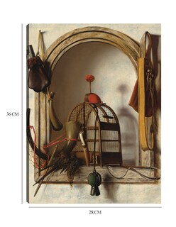 Foto 6 | Cuadro Decorativo - Hornacina Con Equipo De Cetrería, Probablemente De 1660- Christoffel Pierson - 28x36 - Fine Art Tj
