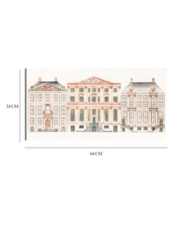 Foto 6 | Cuadro Decorativo - Casas Del Canal De Amsterdam En El Herengracht- Johan Teyler - Ciudades - 34x64 - Fine Art Tj